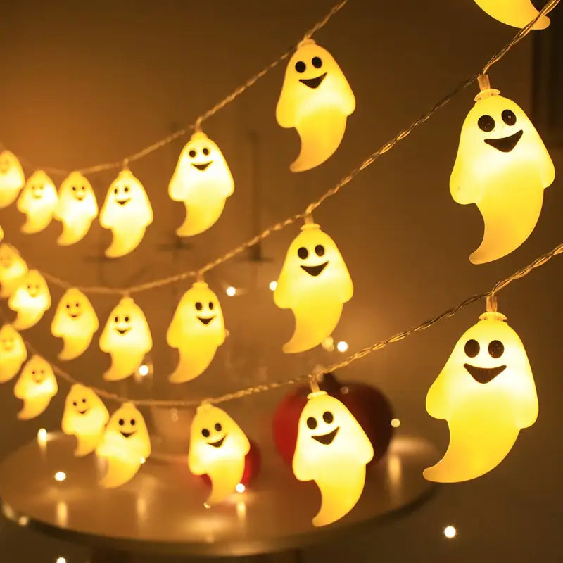 Halloween Lichterkette – Batteriebetriebene LED-Deko für gruselige Partys