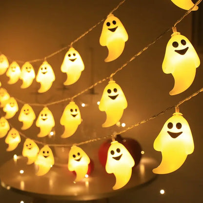 Halloween Lichterkette – Batteriebetriebene LED-Deko für gruselige Partys