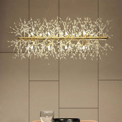 Moderne LED-Hängelampe aus Metall in Weißgold – ideal für Wohnzimmer & Esszimmer