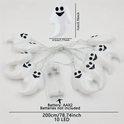 Halloween Lichterkette – Batteriebetriebene LED-Deko für gruselige Partys