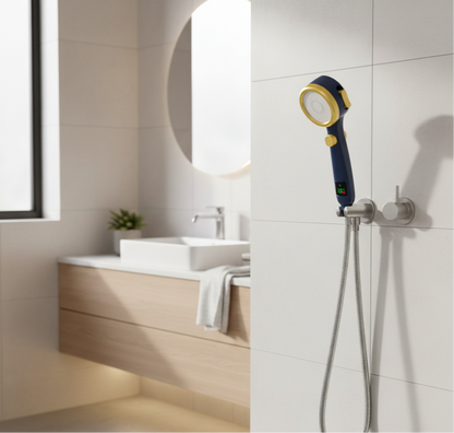 HydroSense Flow | LED-douchekop met filter en temperatuurweergave 
