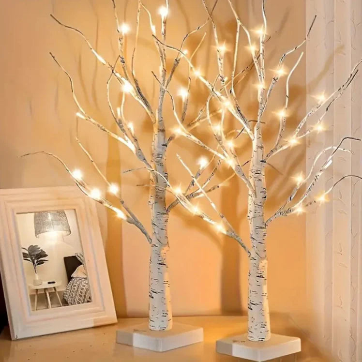 2-delige set LED berkenboom lampen (24 LEDs) – kerst- & decoratieverlichting