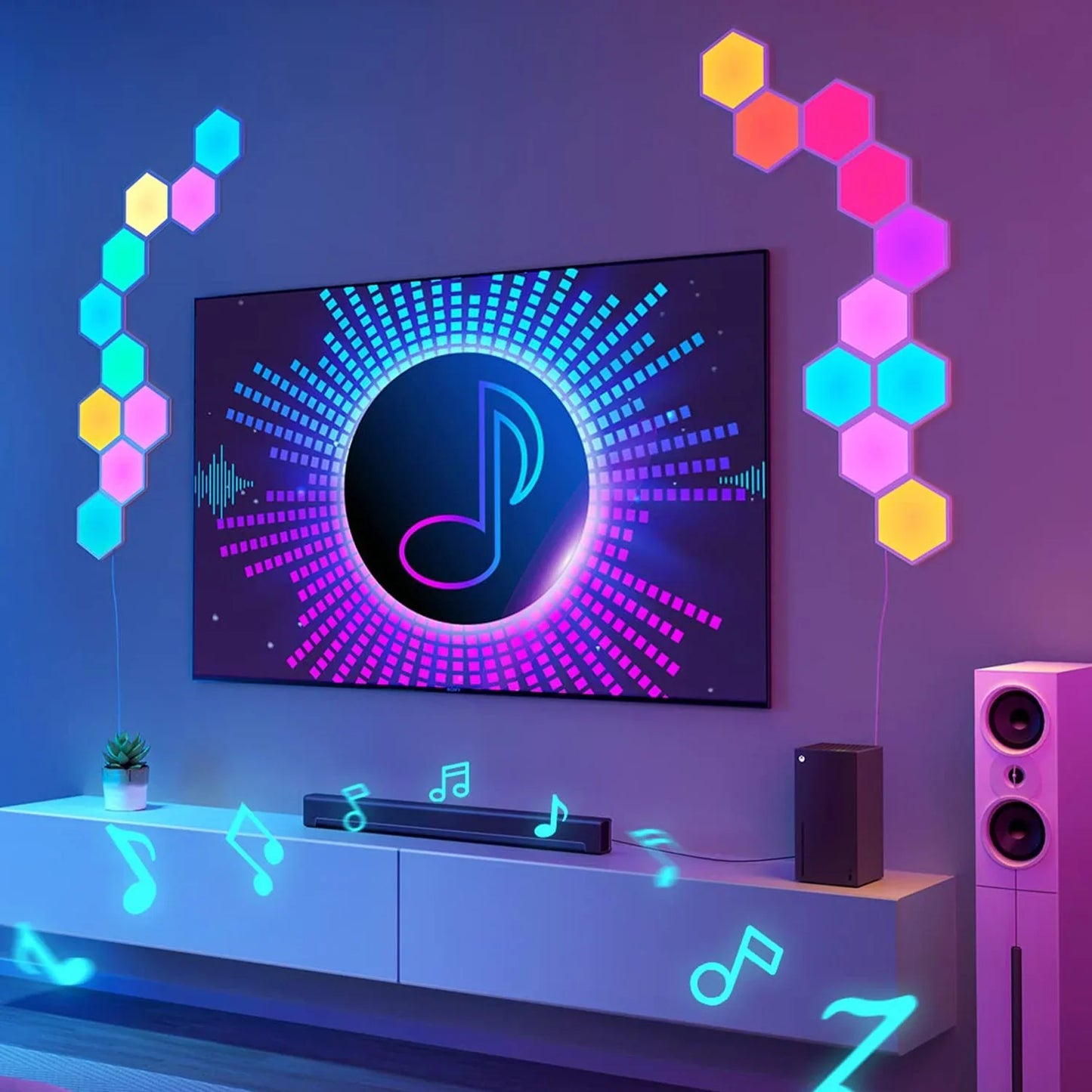 Lunexa Hexa | Modulare LED-Wandpaneele mit Touch- und Farbsteuerung