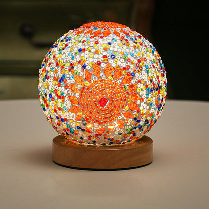 LumiMosaic | Elegante dimbare mozaïektafellamp | Handgemaakt glasontwerp met warm LED-licht voor woonruimtes