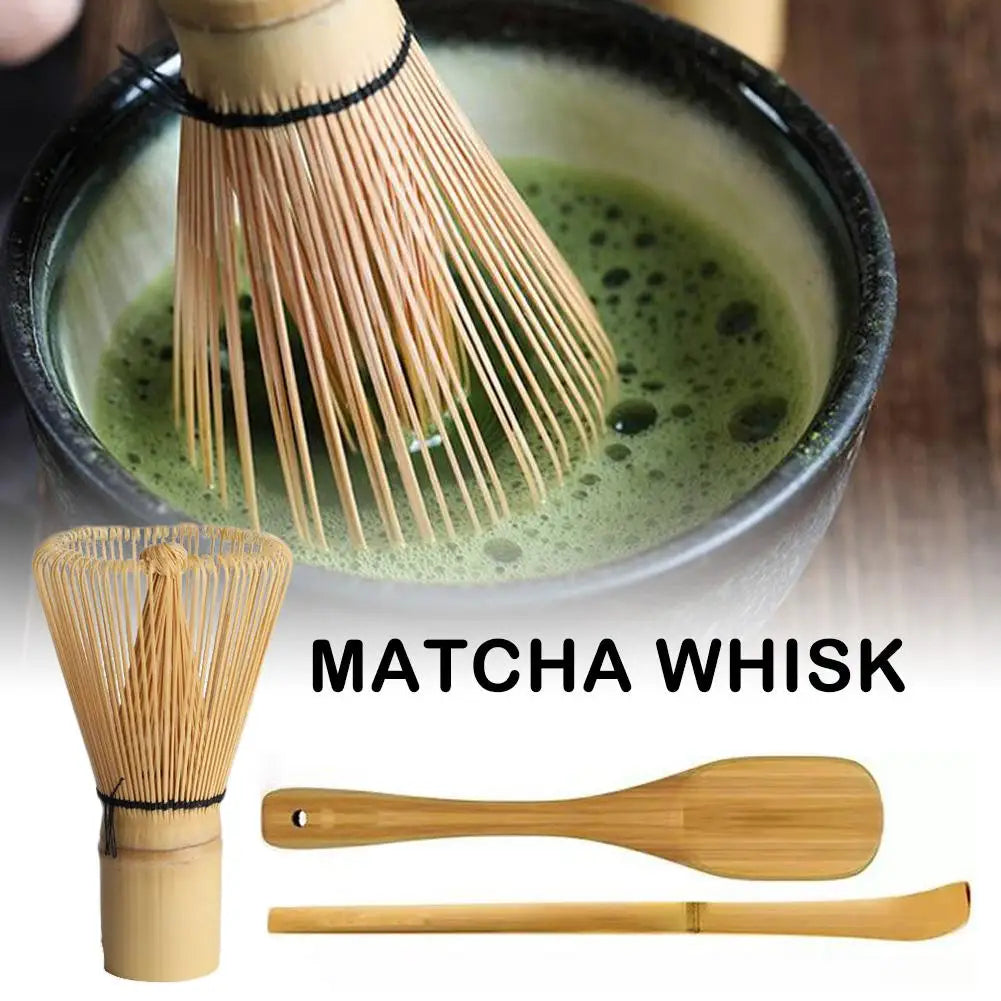 MatchaZen Bambus-Set | Traditionelles Matcha-Zubehör mit Chasen, Chashaku & Schale