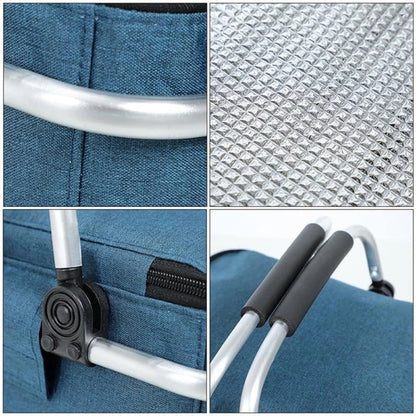 Picknickkorb Faltbar 18L | Auslaufsicher & Isoliert | Aluminiumrahmen