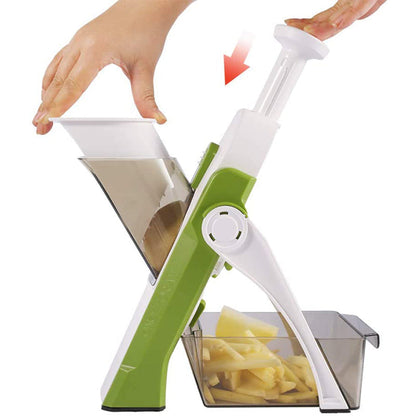 SliceMaster Pro | Verstelbare 5-in-1 groentesnijder van roestvrij staal