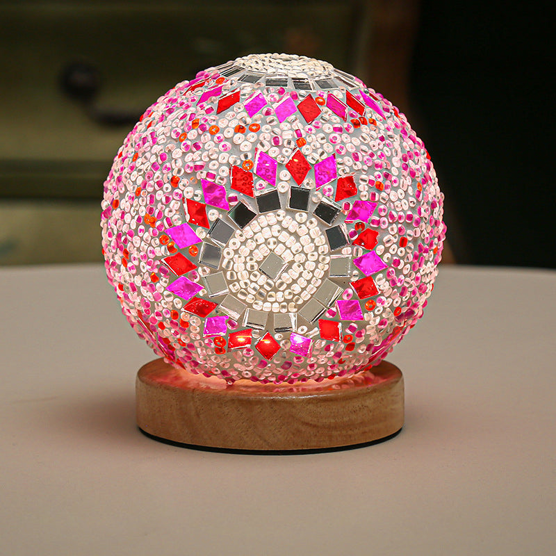 LumiMosaic | Elegante dimbare mozaïektafellamp | Handgemaakt glasontwerp met warm LED-licht voor woonruimtes