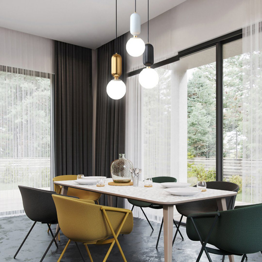 Acheron – Moderne Design Pendelleuchte mit Glas-Kugeln für Wohnzimmer, Esszimmer & Schlafzimmer