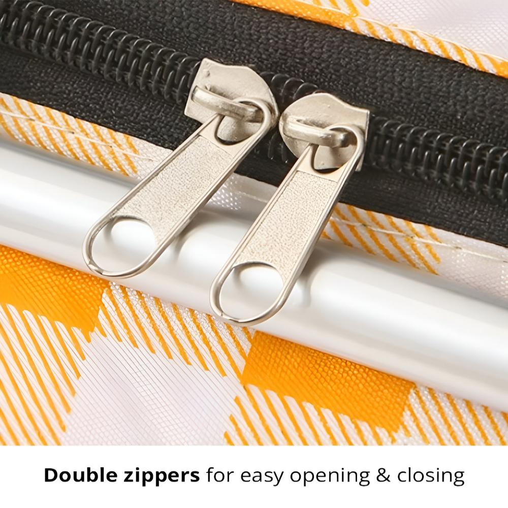 Picknickkorb Kariert 22L | Faltbar & Isoliert | Aluminiumrahmen