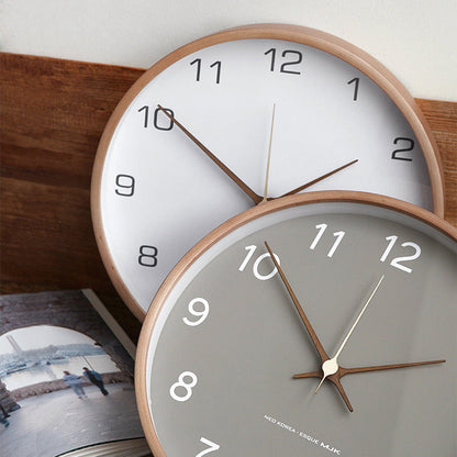 NaturaTime | Dekorative Analoge Holz-Wanduhr | Zeitlose Eleganz & Geräuschloses Design für Ihr Zuhause