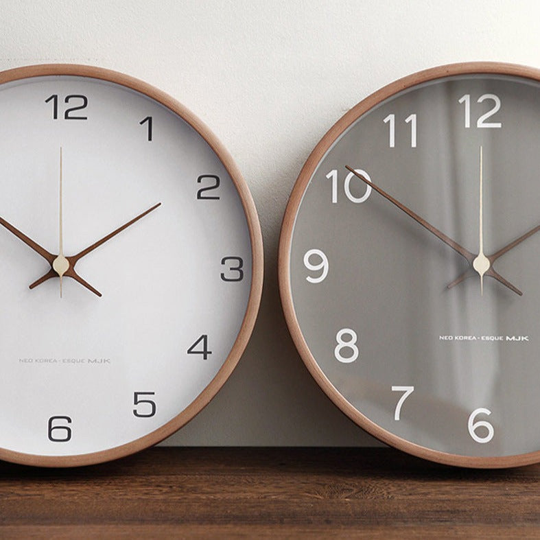 NaturaTime | Dekorative Analoge Holz-Wanduhr | Zeitlose Eleganz & Geräuschloses Design für Ihr Zuhause