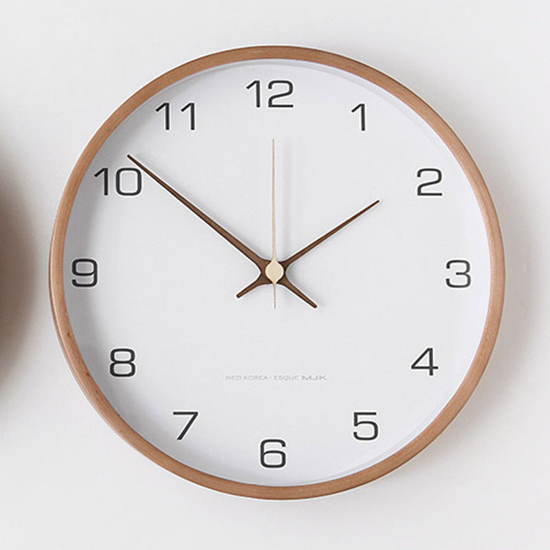 NaturaTime | Dekorative Analoge Holz-Wanduhr | Zeitlose Eleganz & Geräuschloses Design für Ihr Zuhause