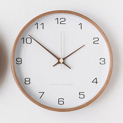 NaturaTime | Dekorative Analoge Holz-Wanduhr | Zeitlose Eleganz & Geräuschloses Design für Ihr Zuhause