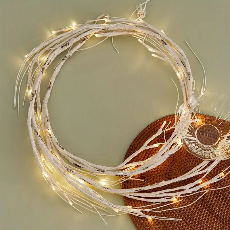 Halloween & Weihnachten LED Zweig Girlande – 180 cm Deko mit 48 LEDs & Timer