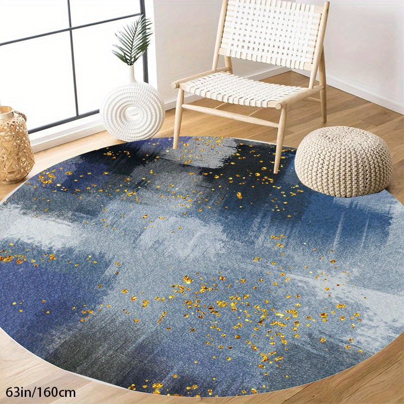 LunaWeave | Stylischer Runder Teppich Antirutsch | Moderner Boho-Teppich mit waschbarem Design für jedes Zuhause