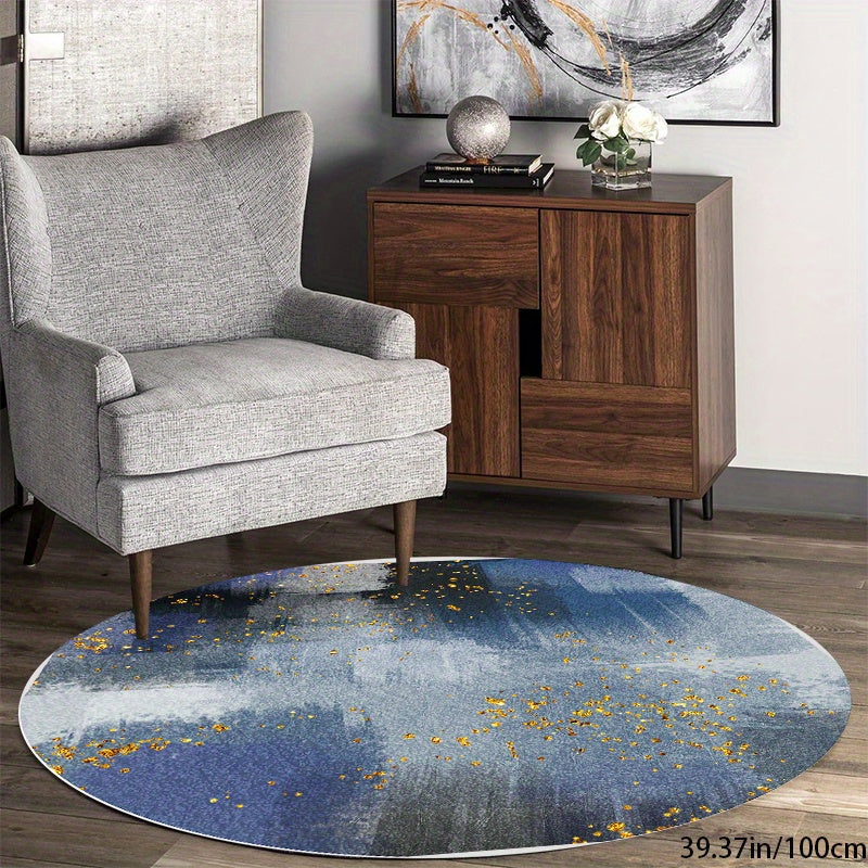 LunaWeave | Stylischer Runder Teppich Antirutsch | Moderner Boho-Teppich mit waschbarem Design für jedes Zuhause