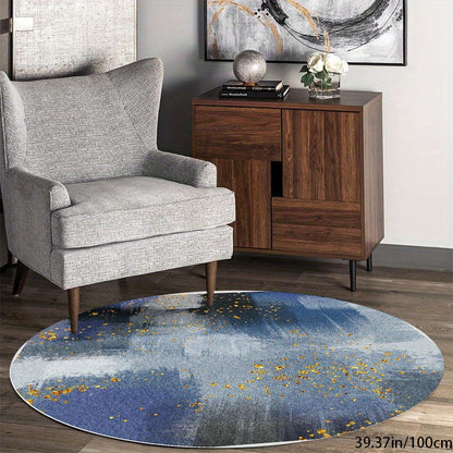 LunaWeave | Stylischer Runder Teppich Antirutsch | Moderner Boho-Teppich mit waschbarem Design für jedes Zuhause