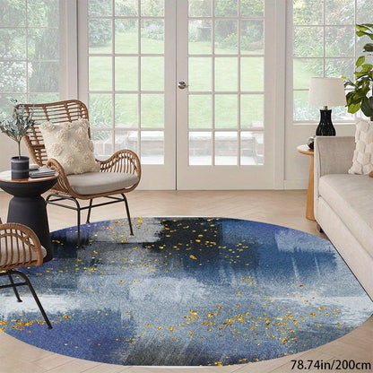 LunaWeave | Stylischer Runder Teppich Antirutsch | Moderner Boho-Teppich mit waschbarem Design für jedes Zuhause