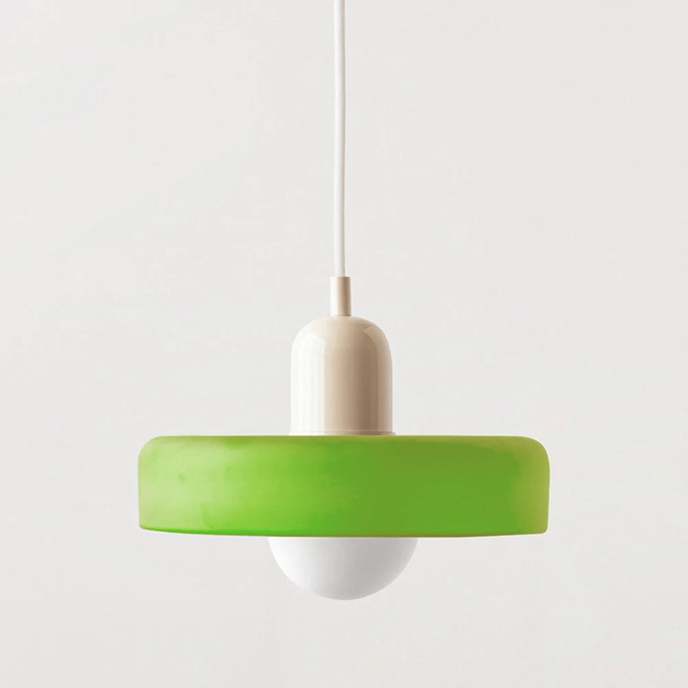 Lunari Halo | Hängeleuchte aus farbigem Glas im Bauhaus-Stil