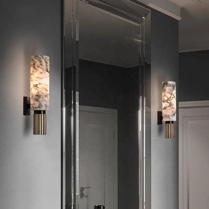 Luxe marmeren wandlamp – Elegant ontwerp met LED-licht voor stijlvolle woonruimtes