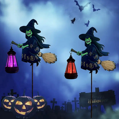 Halloween Solar Hexenlicht – LED Hängeleuchte für gruselige Gartendeko