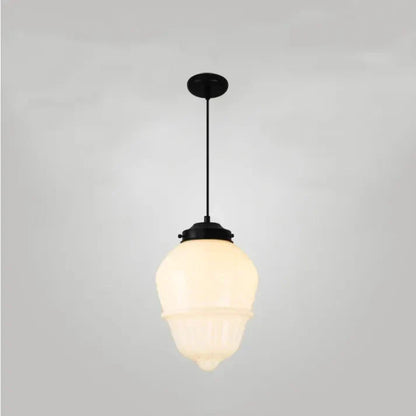 Lunara | Geometrische Milchglas Pendelleuchte in Weiß