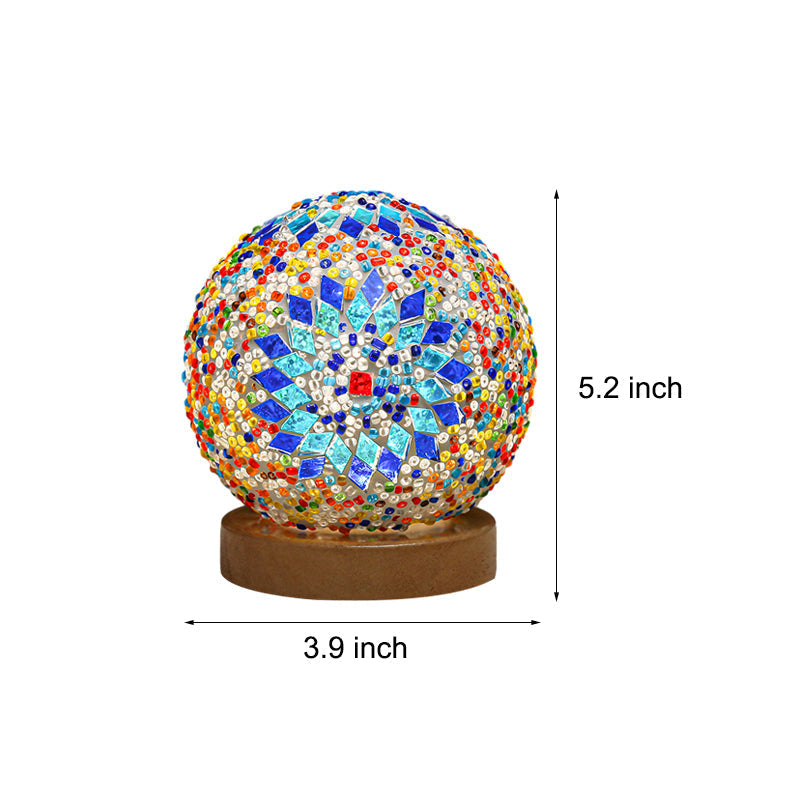 LumiMosaic | Elegante dimbare mozaïektafellamp | Handgemaakt glasontwerp met warm LED-licht voor woonruimtes
