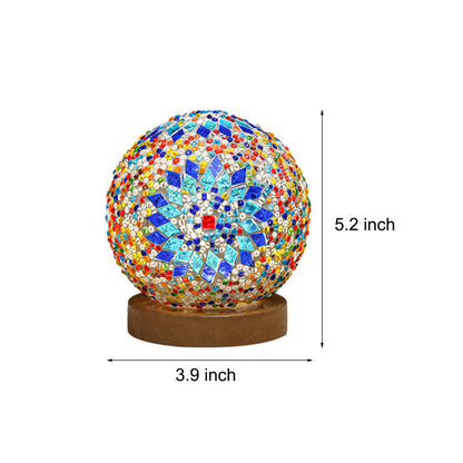 LumiMosaic | Elegante dimbare mozaïektafellamp | Handgemaakt glasontwerp met warm LED-licht voor woonruimtes