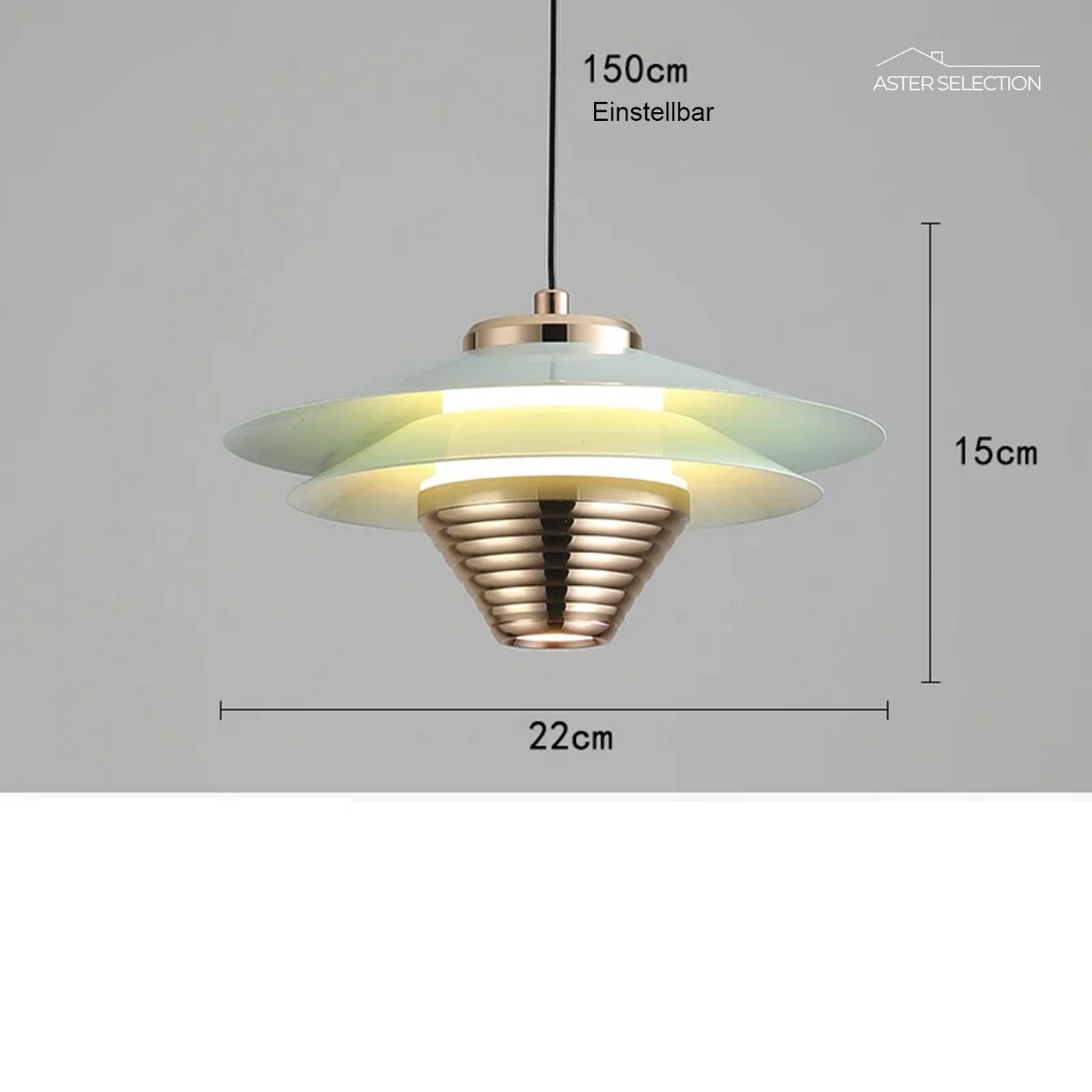AeroGlow | Aluminium LED Pendelleuchte | Moderne Deckenlampe mit Farbakzenten & Warmweißem Licht