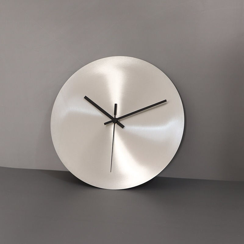 Aeris Steel | Elegante Minimalistische Edelstahl-Wanduhr | Zeitlose Präzision & Stil für modernes Interieur