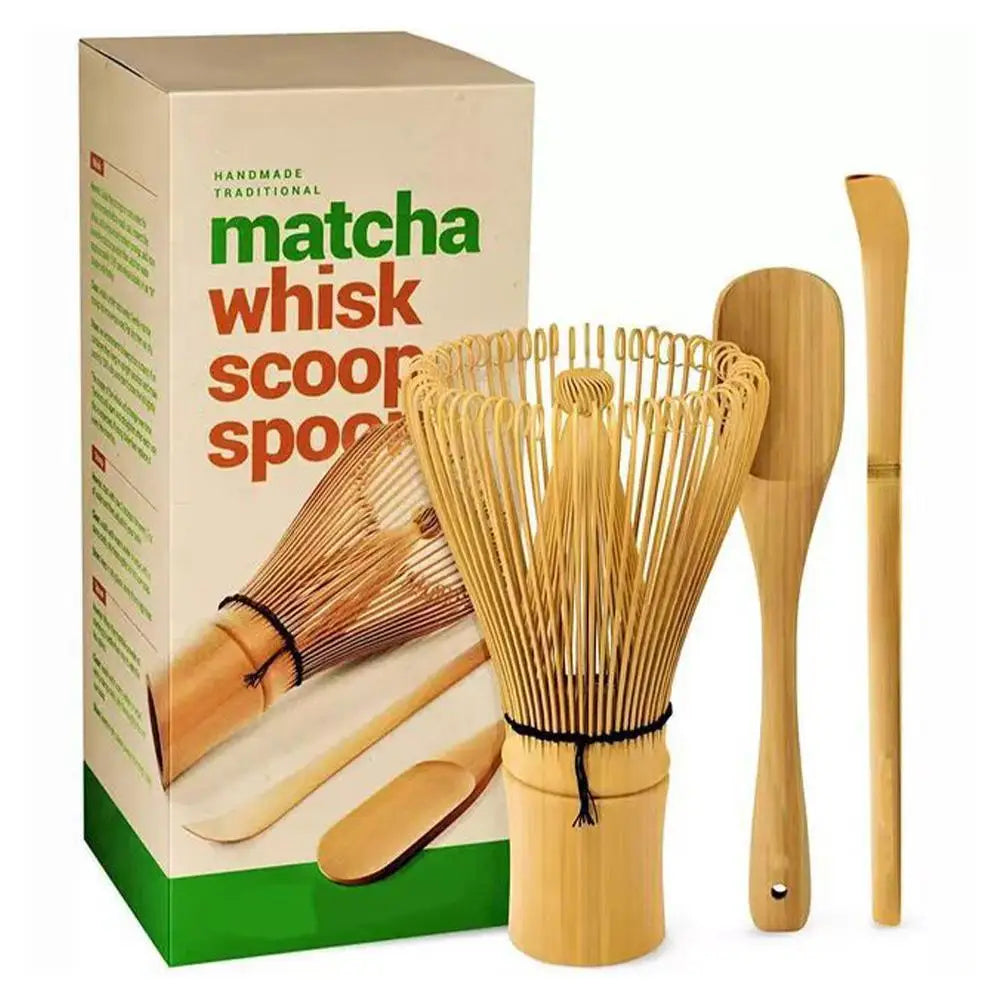 MatchaZen Bambus-Set | Traditionelles Matcha-Zubehör mit Chasen, Chashaku & Schale