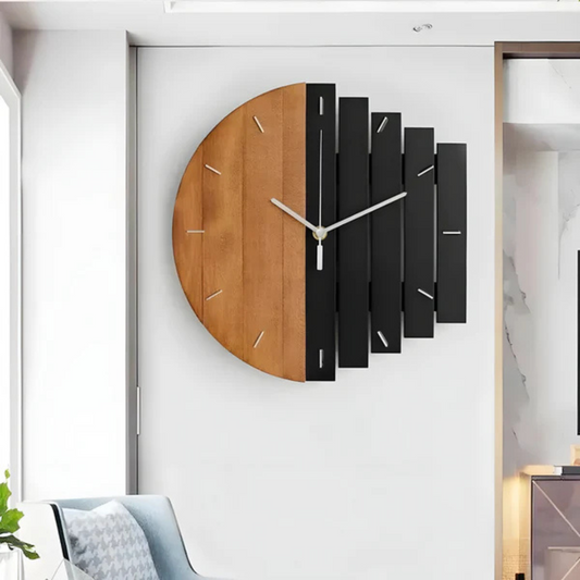 Vesper | Große Wanduhr aus Holz – stilvolles Statement für Ihr Wohnzimmer