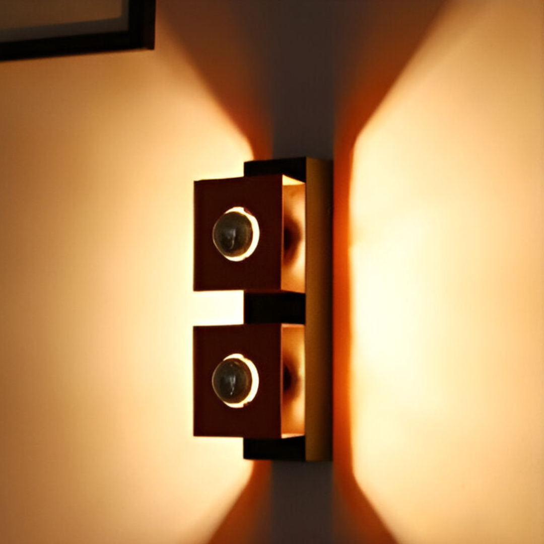 Callo | Vintage Bauhaus Wandlampe aus Naturstein mit LED