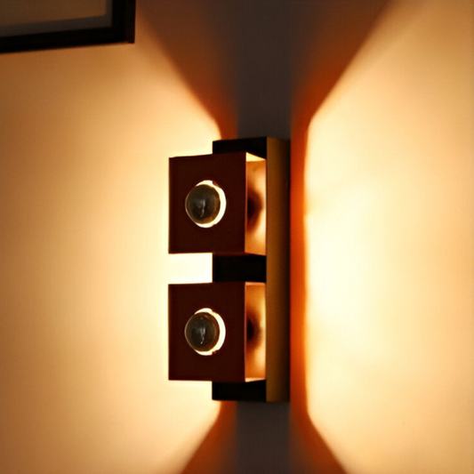 Callo | Vintage Bauhaus Wandlampe aus Naturstein mit LED