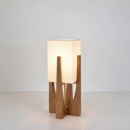 Luxora Nami | Holz‑Tischleuchte im japanischen Stil