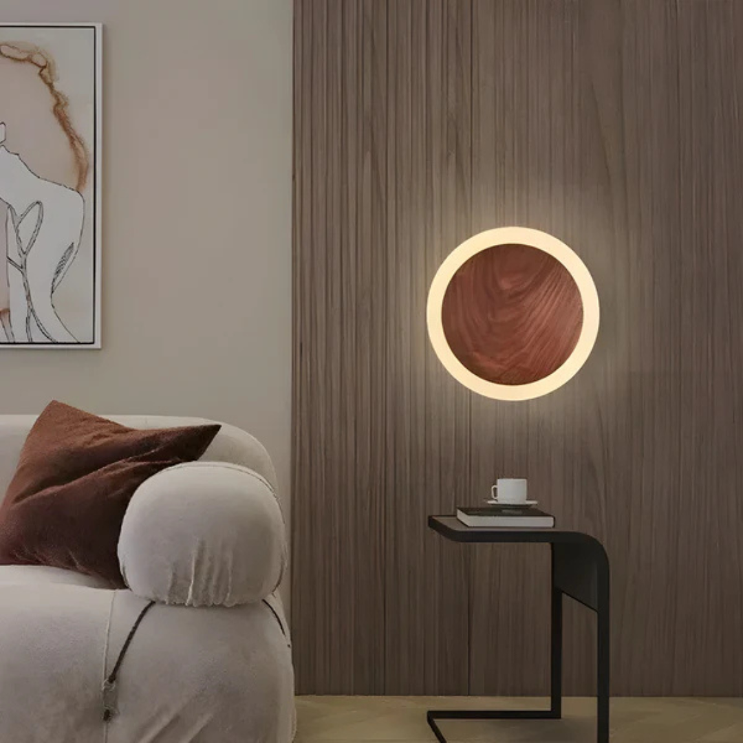 Nalo | LED-Wandleuchte aus Holz – skandinavisches Design, energiesparend