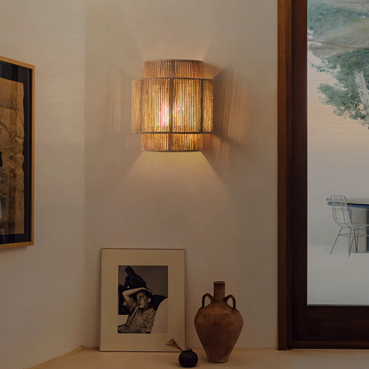 Solra | Boho-inspirierte Wandlampe aus Naturmaterialien