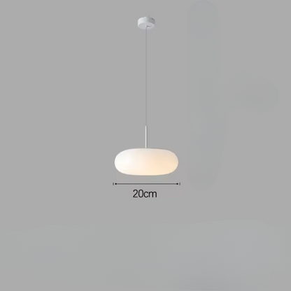 Nyxora | Moderne Hängeleuchte in Creme im minimalistischen Kronleuchterstil mit warmem LED-Licht