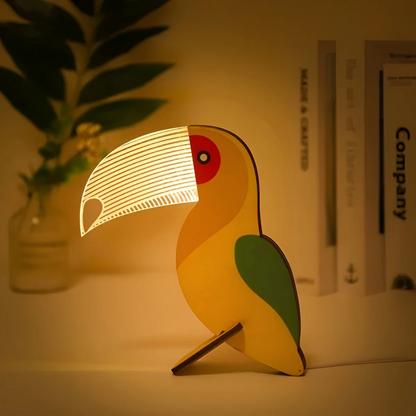 Telyx Aurin | LED Nachtlicht aus Holz mit Acryl-Design