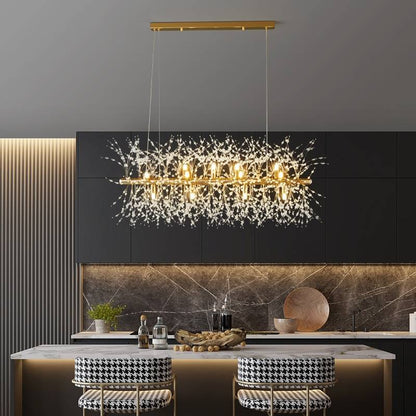 Moderne LED-Hängelampe aus Metall in Weißgold – ideal für Wohnzimmer & Esszimmer