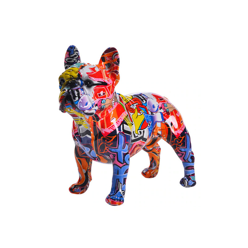 Bulldoro Graffitino | Farbintensive Dekofigur eines French Bulldogs aus Kunstharz