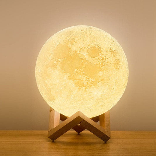 Treylo Luna | Dimmbarer LED Mond-Tischlampe mit Fernbedienung