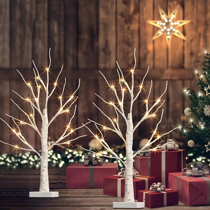 2-delige set LED berkenboom lampen (24 LEDs) – kerst- & decoratieverlichting