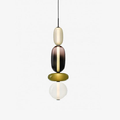 Elegante Designer-Hängelampe – Modernes Buntglas