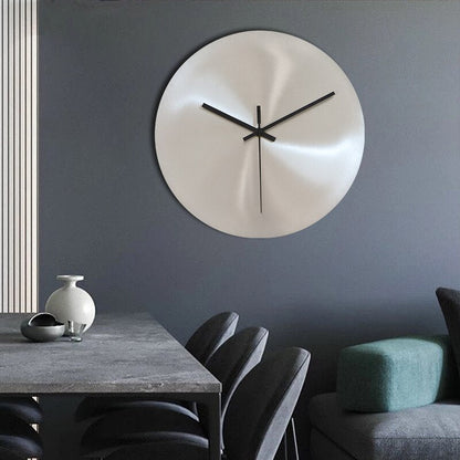 Aeris Steel | Elegante Minimalistische Edelstahl-Wanduhr | Zeitlose Präzision & Stil für modernes Interieur