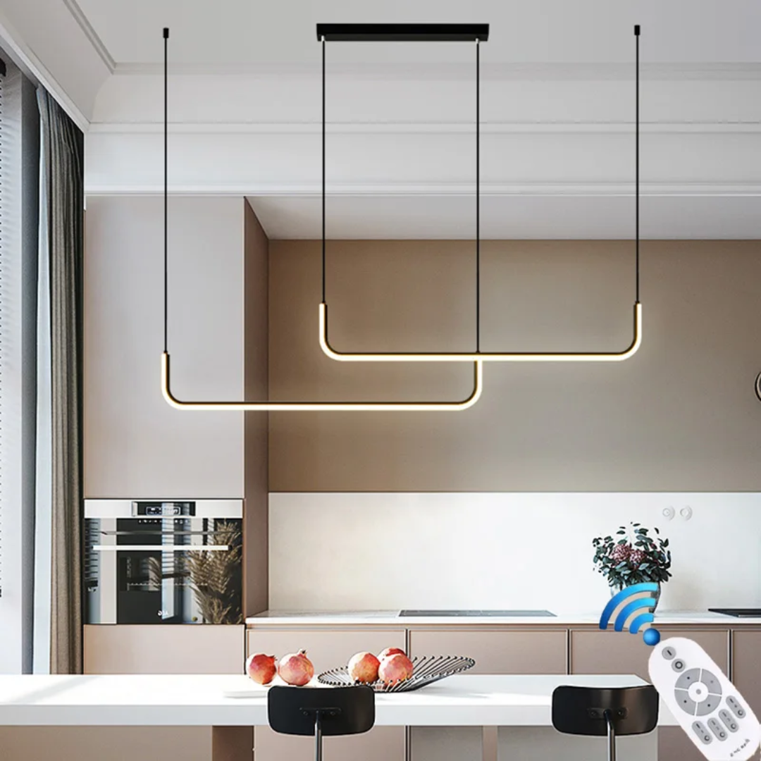 Dymor Elin | Exklusive Design Pendelleuchte aus Metall und Glas