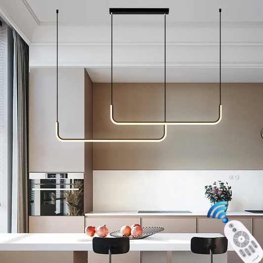 Dymor Elin | Exklusive Design Pendelleuchte aus Metall und Glas