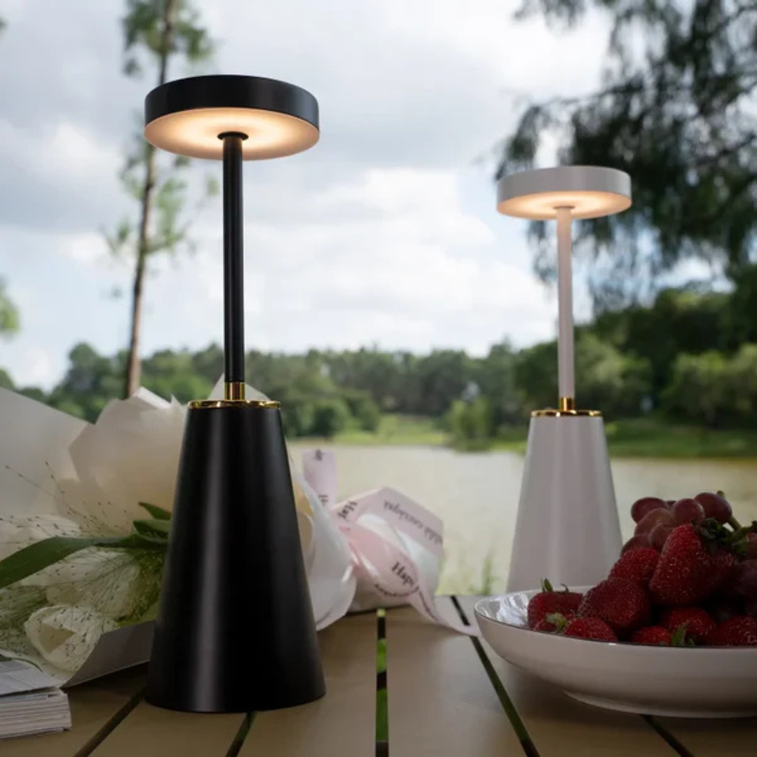 Gleon Lumo | Wiederaufladbare kabellose LED Tischleuchte mit Touch‑Bedienung