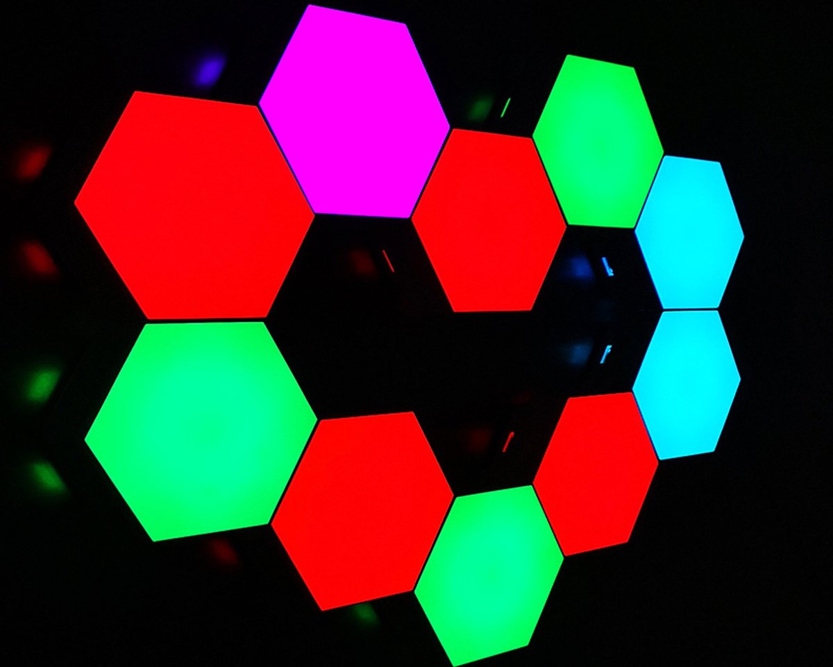 Lunexa Hexa | Modulare LED-Wandpaneele mit Touch- und Farbsteuerung